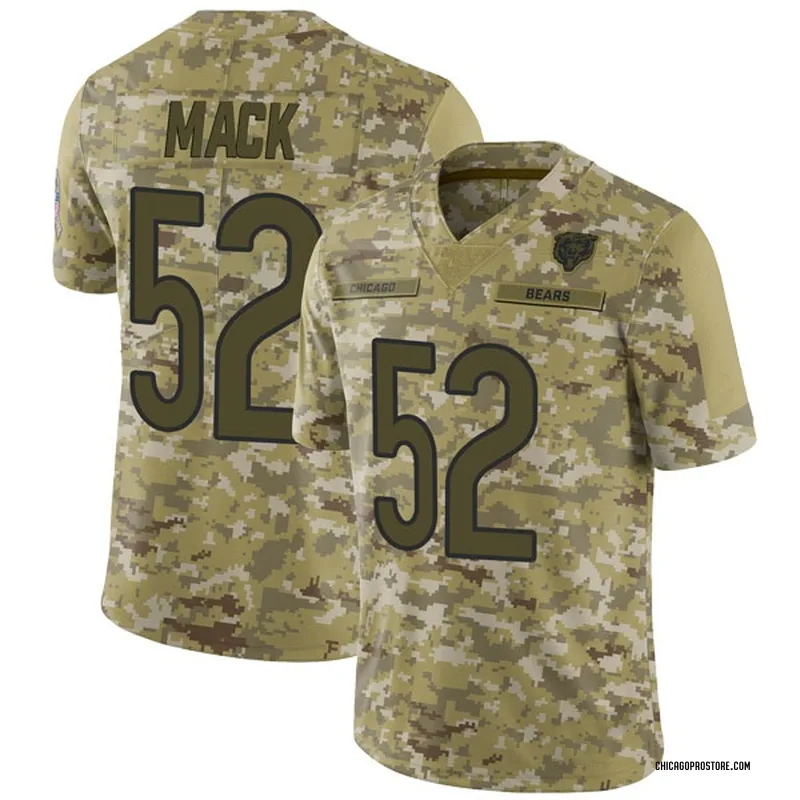 Men's Nike Khalil Mack Olive Chicago Bears 2021 Salute To Service Limited  Player Jersey