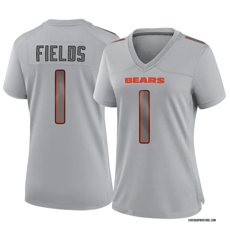 Youth Nike Justin Fields Gray Chicago Bears Atmosphere Game Jersey