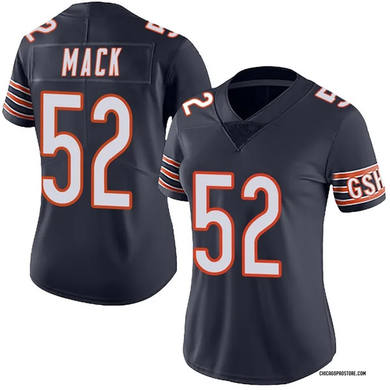 Women's Nike Khalil Mack Navy Chicago Bears Throwback Game Jersey